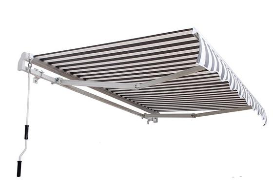 Polyester Folding Arm Retractable Awning for Terrace Manual Operation and UV-resistant