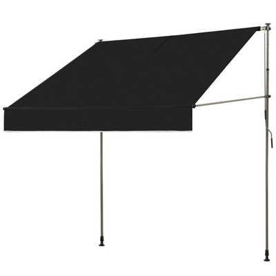 Manual Operation Balcony Clamp Awning 300cm Wide with Hand Crank and Height Adjustable
