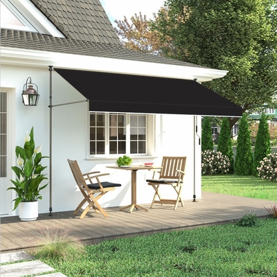 Manual Operation Balcony Clamp Awning 300cm Wide with Hand Crank and Height Adjustable