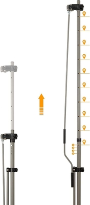 Manual Operation Balcony Clamp Awning 300cm Wide with Hand Crank and Height Adjustable