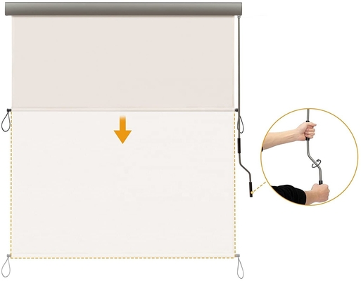 Balcony Sun and Privacy Protection Hand Crank Mechanism Vertical Outdoor Roller Blind
