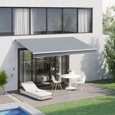 Outdoor Manual Retractable Awning Cover Shelter with 300*200CM Size and Manual Operation Method