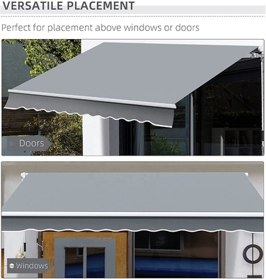 Outdoor Manual Retractable Awning Cover Shelter with 300*200CM Size and Manual Operation Method