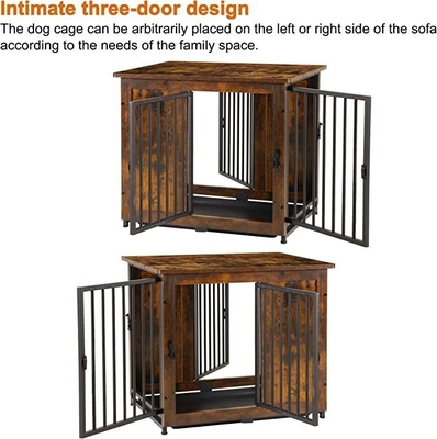 Double Doors Eco-friendly Wooden Dog Crate A Functional and Eco-conscious Choice