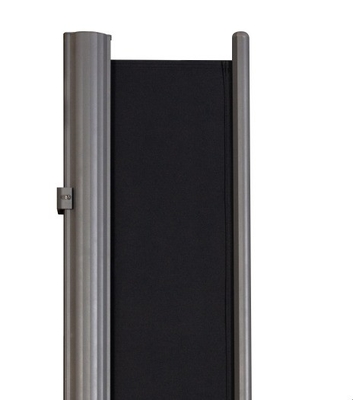 Retractable Side Awning for Outdoor Patio Grey Polyester Sail Material Privacy Walls