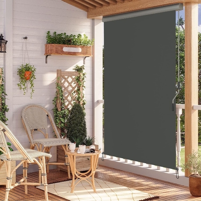 Outdoor Roller Blind Screen Shade Awning with Powder Coating Sail Finishing 160*250cm