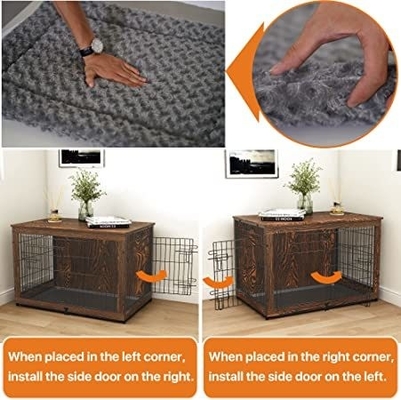 Double Door Wooden Dog Crates in Modern Style 81*55*67cm for Home Decorative Furniture