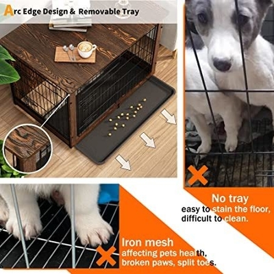 Double Door Wooden Dog Crates in Modern Style 81*55*67cm for Home Decorative Furniture