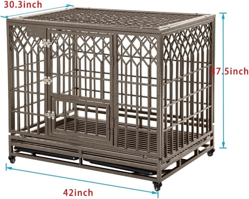 Modern Style Pet Dogs Cage Heavy Duty Steel Dog Kennel for Medium to Large Size