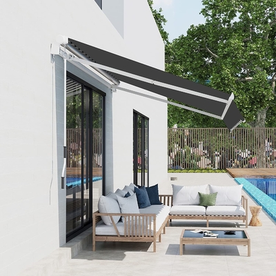 300*200CM Manual Crank Handle Waterproof Awning Sunshade Shelter for Porch Window