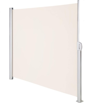 Outdoor Retractable Side Awning 63x118 inches with Manual Operation 100% Polyester
