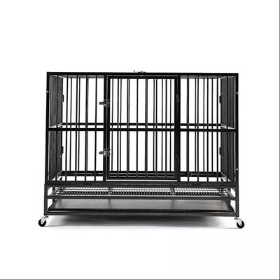 Black 38 Inch Heavy Duty Pet Cage for Large and Medium-Sized Dogs Stylish Design