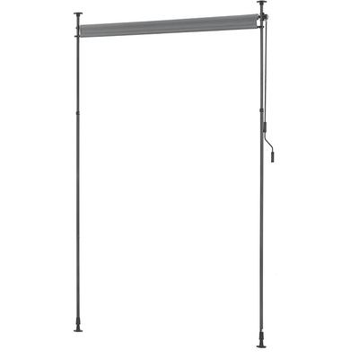Outdoor 120 x 270 cm Polyester Sail Extendable Opaque Vertical Awning with Hand Crank