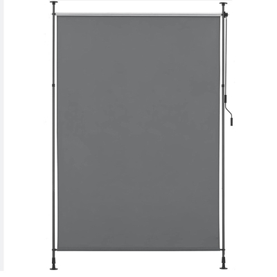 Outdoor 120 x 270 cm Polyester Sail Extendable Opaque Vertical Awning with Hand Crank