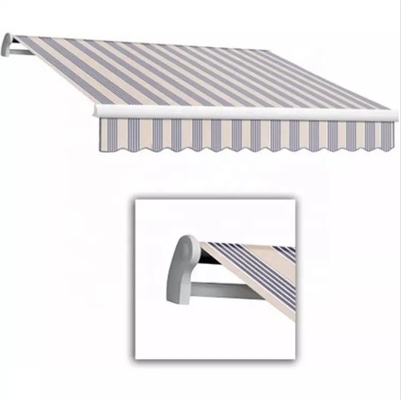Balcony Privacy Screen Awnings with Powder Coated Sail Finishing and Retractable Arm