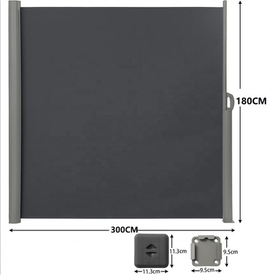 Sail Material Polyester Retractable Side Awning for Outdoor Privacy Screen 63&quot; x 118