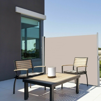 300 x 160 cm Aluminum Frame Side Awning for Outdoor Privacy and Sun Shade Protection
