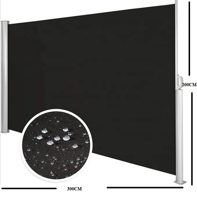Retractable Side Awning and Waterproof Privacy Divider for Outdoor Garden Terrace