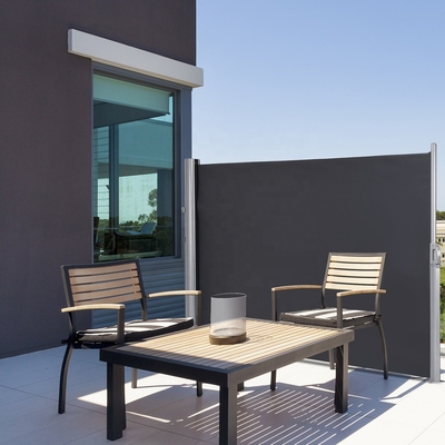 Retractable Side Awning and Waterproof Privacy Divider for Outdoor Garden Terrace