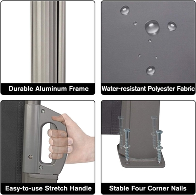 Powder Coating Sail Finishing Retractable Side Awning for Outdoor Patio Privacy Walls