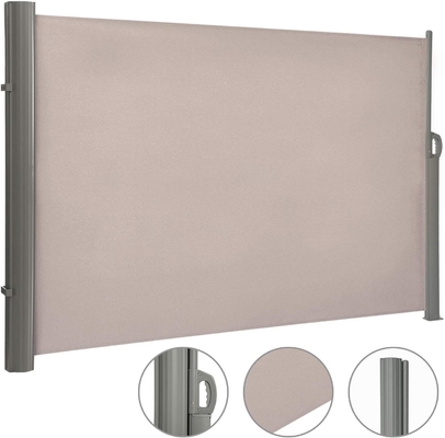 Polyester Sail Material Outdoor Retractable Folding Wind Screen for Terrace Garden Patio