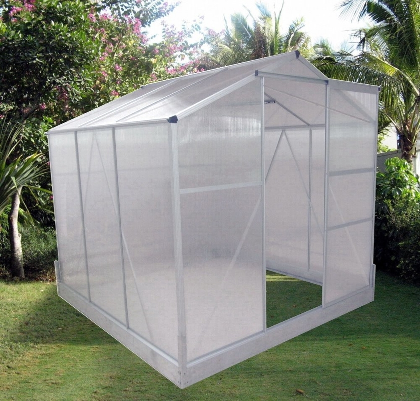 Medium Size Aluminium Greenhouse Heat Treated Pressure Treated Wood Type for Plant Growth