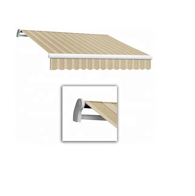 Manual Sun Protection Arm Awning with PU Coated Sail Finishing and Crank Handle System