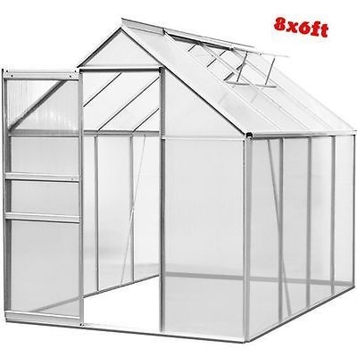 Not Coated Frame Finishing 6ft X 8ft Large Garden Greenhouse for Outdoor Gardening