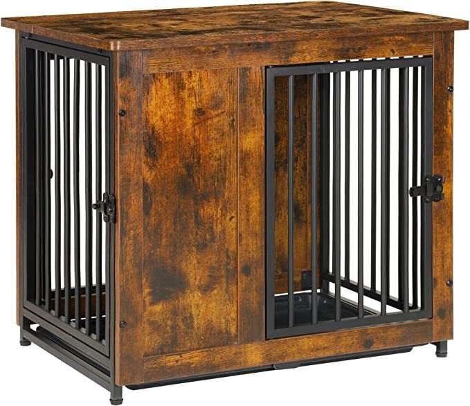 Double Doors Eco-friendly Wooden Dog Crate A Functional and Eco-conscious Choice