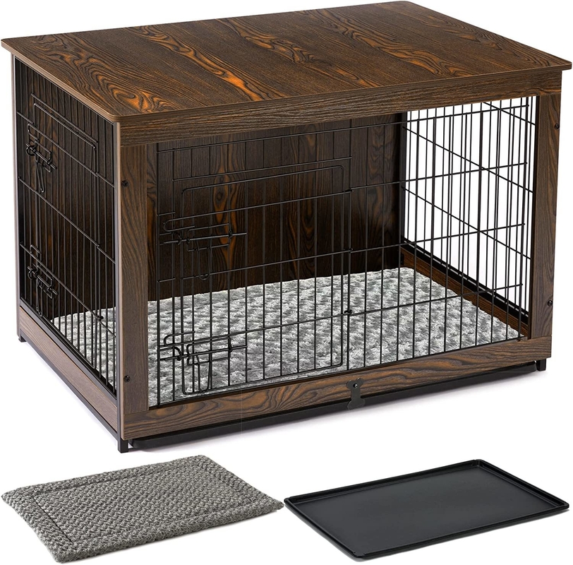 Double Door Wooden Dog Crates in Modern Style 81*55*67cm for Home Decorative Furniture
