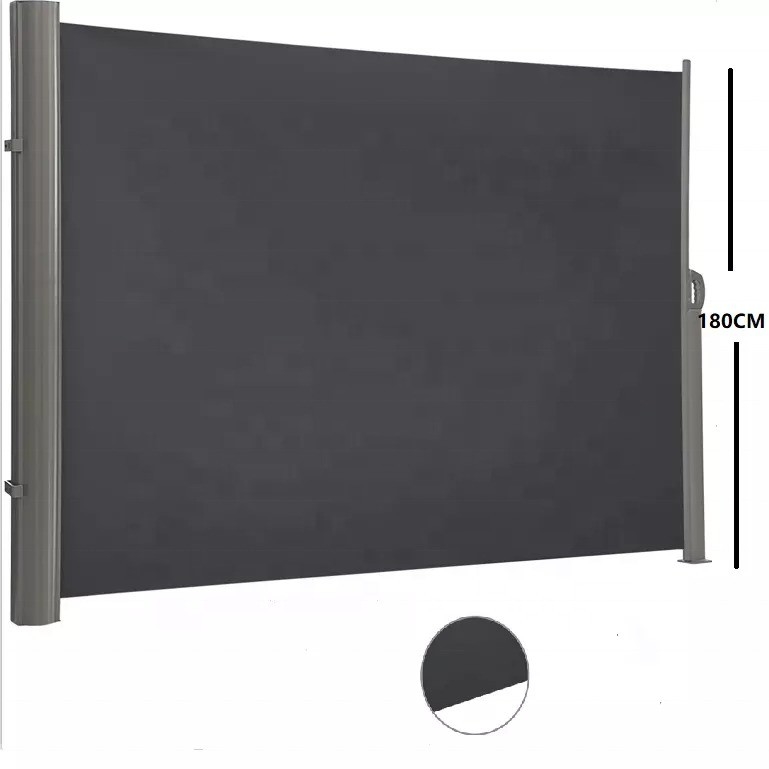 Retractable Aluminum Housing and Support for 160*300cm Polyester Fabric Lateral Sunshade