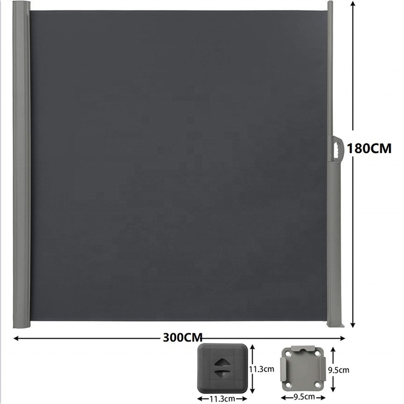 Sail Material Polyester Retractable Side Awning for Outdoor Privacy Screen 63&quot; x 118