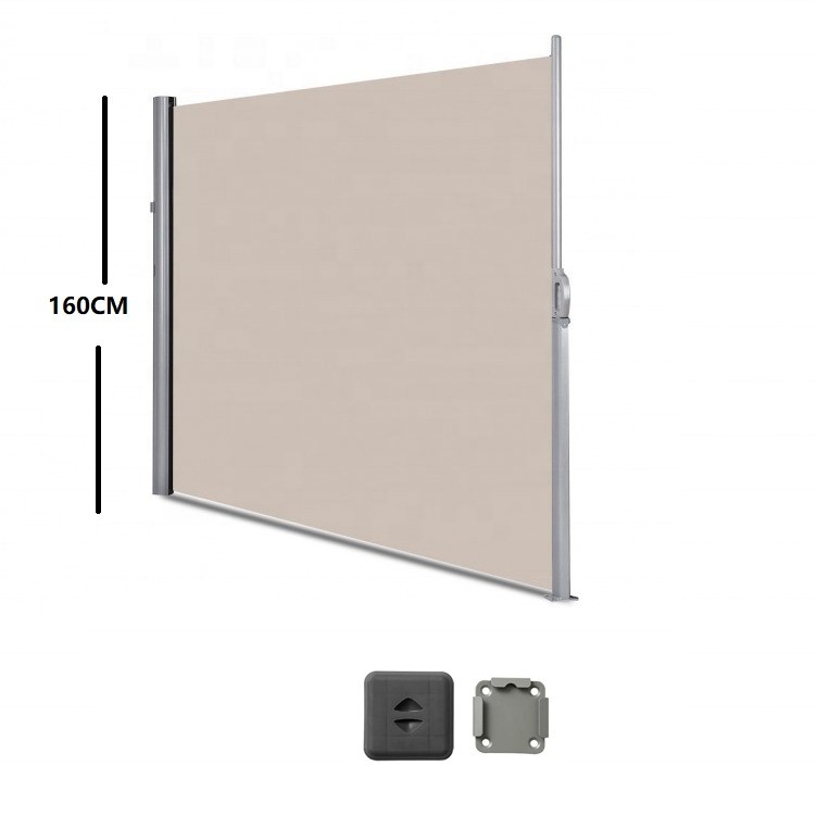 300 x 160 cm Aluminum Frame Side Awning for Outdoor Privacy and Sun Shade Protection