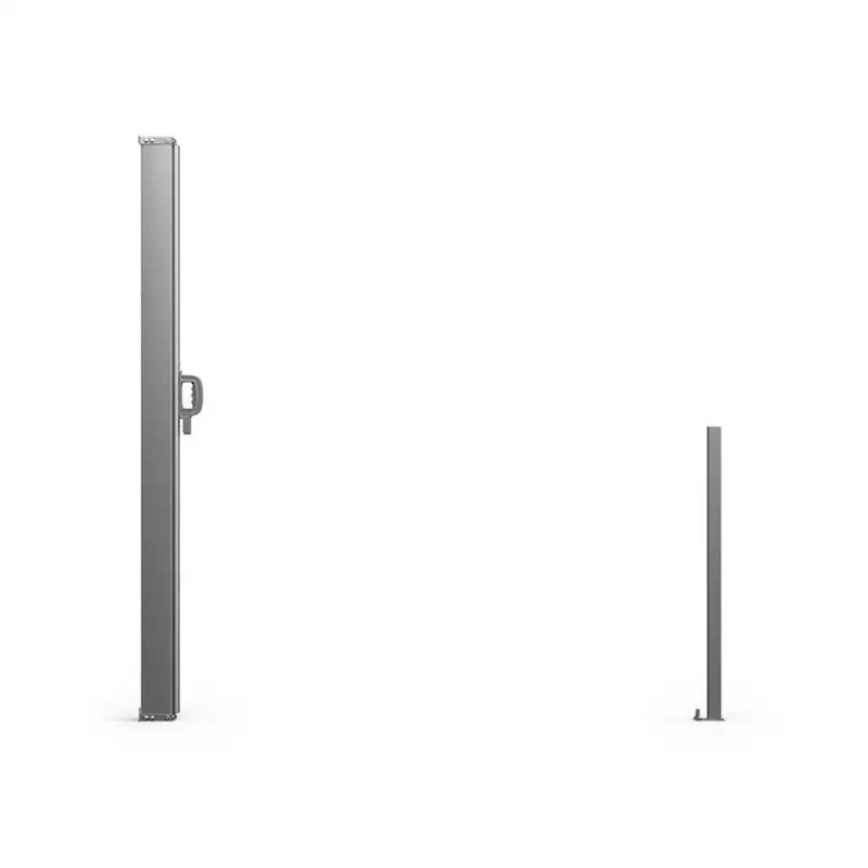 Outdoor Patio Garden Privacy Divider with Manual Operation Method Steel Support Pole